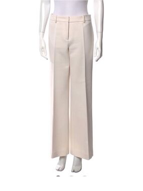 Derek Lam Crosby Wide Leg Linen Pants Cream High Waist Tailored Size 12 Luxury